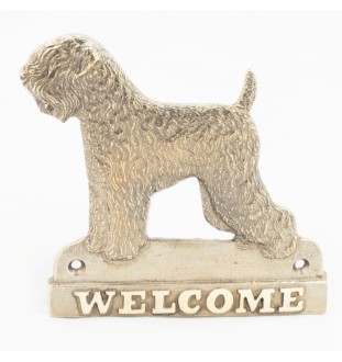 Czarny terier rosyjski welcome plakietka Art-Dog